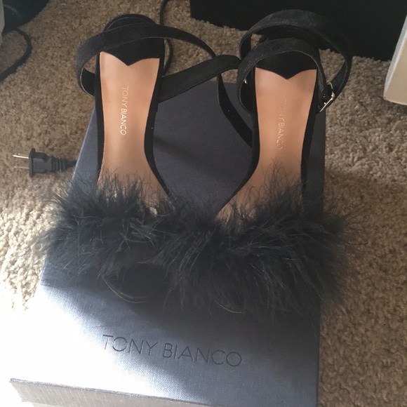 Tony Bianco Avery Heel Black Kid Suede - Picture 2 of 9